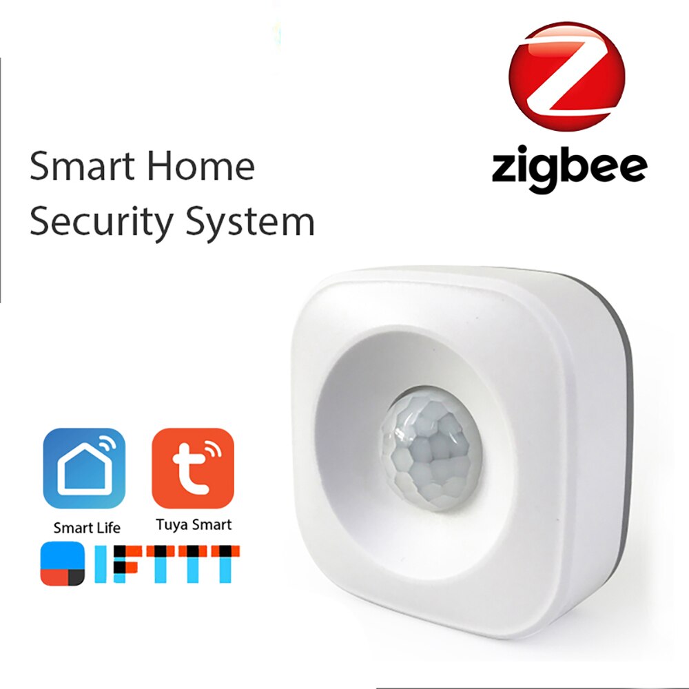 Tuya Powered ZigBee PIR Motion Sensor Wireless Passive Infrared Detector 360° Detection Angle Security Burglar Alarm Sensor Tuya