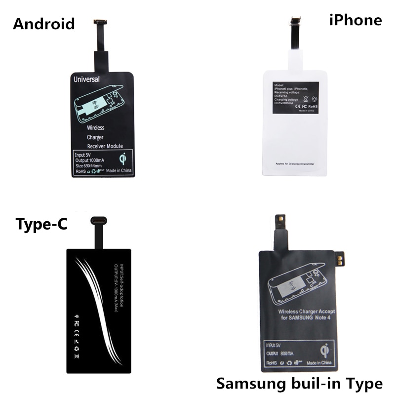 Android Micro USB Draadloze Oplader Ontvanger Opladen Adapter Receptor Inductie Ontvanger Chip