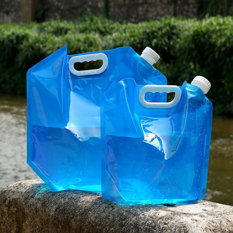 Bolsa para agua y bebidas al aire libre, bolsa de agua plegable portátil para coche, Camping, senderismo, montar en emergencia