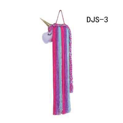 INS-horquillas de unicornio de fieltro para niños, accesorios para el cabello, cinturón de almacenamiento para colgar en la pared, tiara, cinturón de acabado, estante de acabado: 3