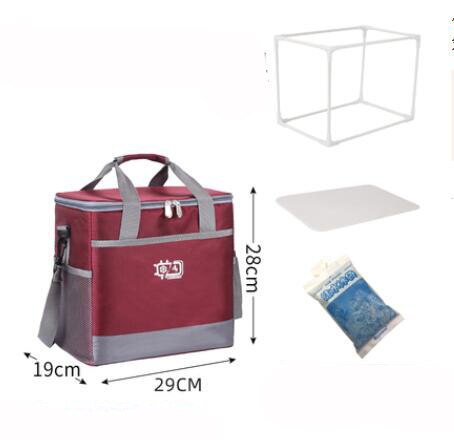 15L/25L Cooler Bag Waterproof Picnic Shoulder Bags For Food Drink Fruit Insulation Thermal Bag Ice Pack ThermaBag refrigerator: 15L Wine bracket