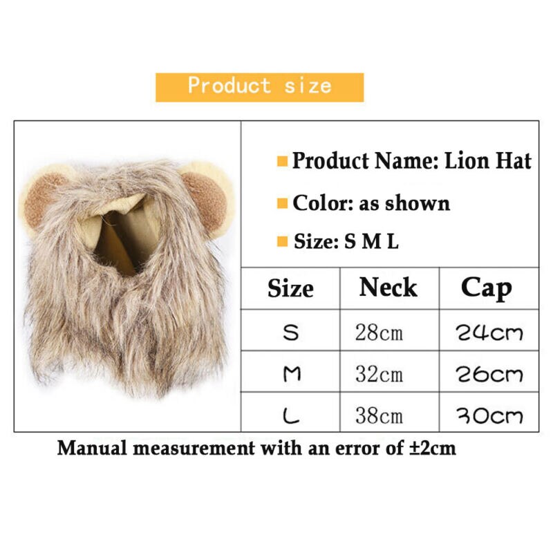 Chapeau crinière de Lion pour animal de compagnie, chapeau pour chien et chat, amusant et , adapté pour l'hiver