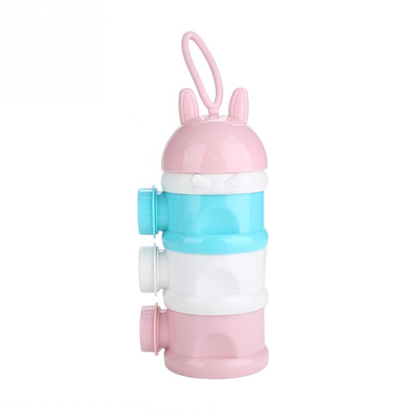 3 Layers Baby Formula Milk Storage Infant Milk Powder Formula Dispenser Food Container Storage Portable Feeding Box for Kids: pink