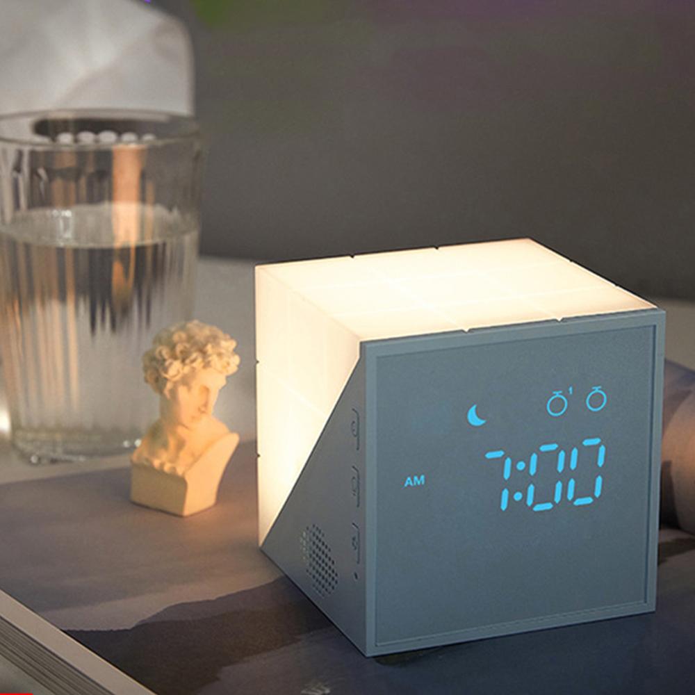 Sleep training Wake- Up Alarm clock 5 Colored Night Light/Sunrise Simulation DC5V Sounds and Snooze desktop clocks Kids