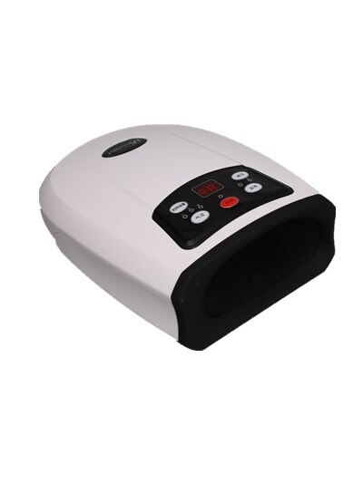Luft Presse Palme Massagegerät Luft Kompression Durchblutung Hand Finger Physiotherapie Rehabilitation Spasmen Dystonie Halbseitenlähmung Hub: transparent