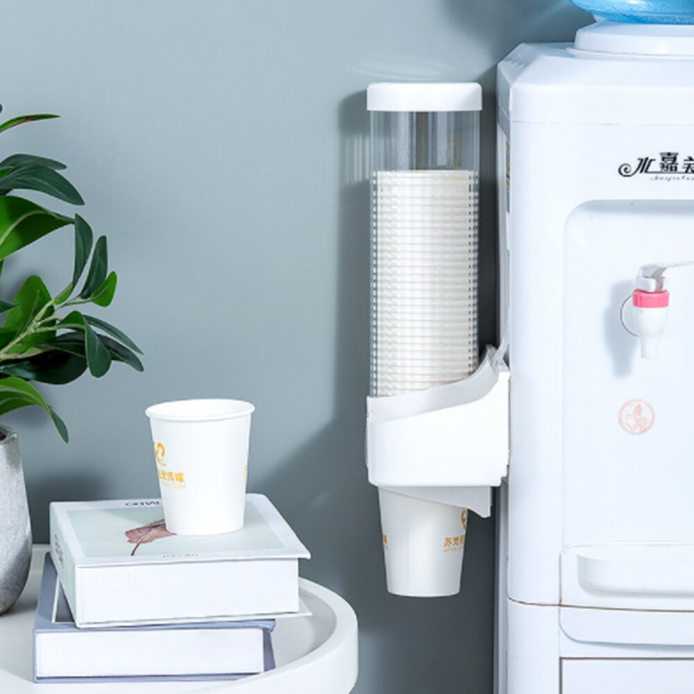 Disposable Paper Cups Dispenser Plastic Cup Holder for Water Dispenser Wall Mounted Automatic Cup Storage Rack Cups Container1