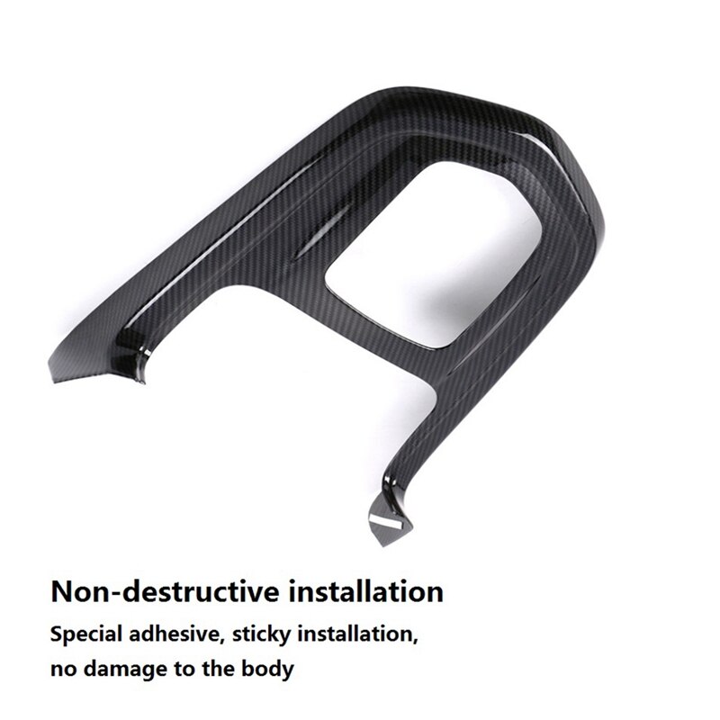 Kulfiber til nissan navara  np300 bil gearskift ramme panel dekoration cover trim klistermærke tilbehør