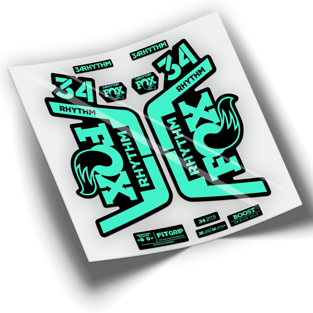 Pegatinas horquilla FOX 34 RHYTHM SERIES WP213: MENTA