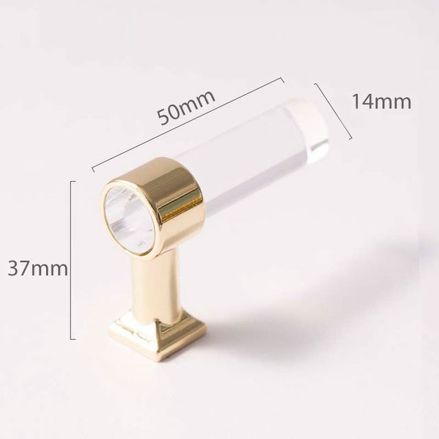 Transparente Acryl Zauberstab Kleider haken Gold Silber Schlecht Hardware- moderne Schrank griffe Türgriffe Kleider haken KleiderbüGel: Gelb