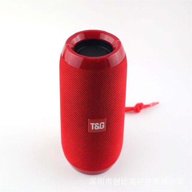 Mini TG118 Bluetooth Speaker Portable Column Speaker caixa de som Bluetooth waterproof Subwoofer music center with FM TF AUX USB: TG117 Red