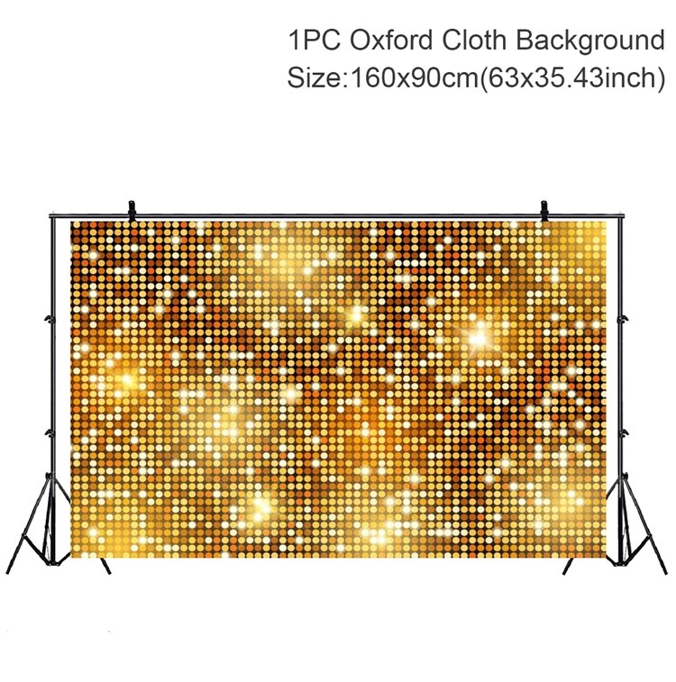 1.6M Bright Gold Glitter Birthday Party Background Baby Shower Wedding Decor Wall Backdrop Curtain Birthday Party Decoration: 1