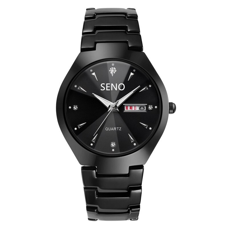 Kalender par ure guld armbåndsur til damer personlighed populær trend kvindelige armbåndsur diamant quartz: Mb
