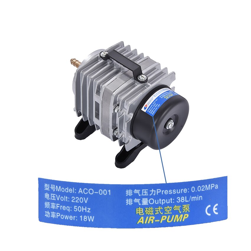 220v 18W 0.020MPA 38L / MIN Seafood Pool Aquarium Oxygen Machine Aquarium Electromagnetic Air Pump ACO-001 Oxygen Pump