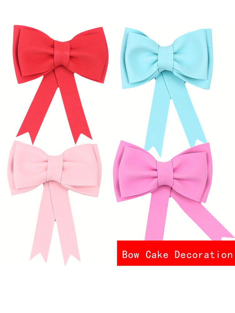 Pink Big Bow Girl's Wedding Cake Decoration Confession Cake Topper Prince Boy Kid Party Supplies Pink Love