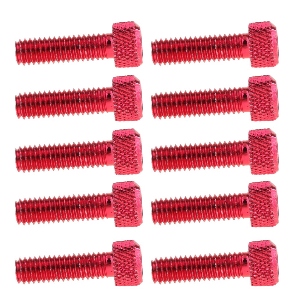 10pcs Hex Socket Cap Head Screw Aluminum Alloy Red M6 X 20mm