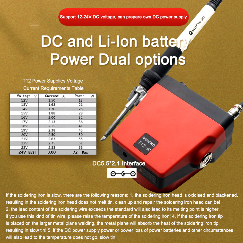 T12-A plus Akku-Lötstation Lötkolben für Dewalt/Makita/Milwaukee/Devon Akku 20 V Max Li-Ionen-Akku für DIY-Kit