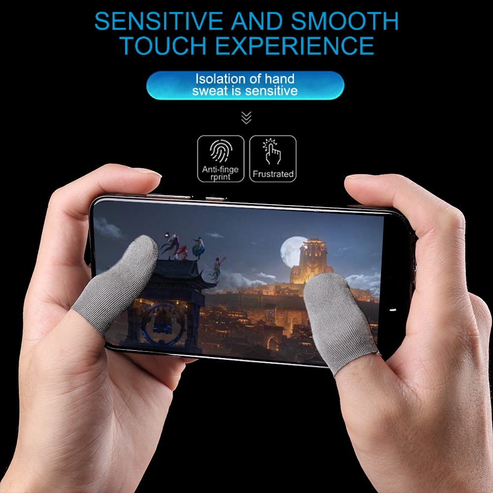 1 Paar Game Controller Vinger Cover Zweet Proof Fingerstall Non-Kras Gevoelige Mouw Mobiele Touchscreen Vinger Mouw