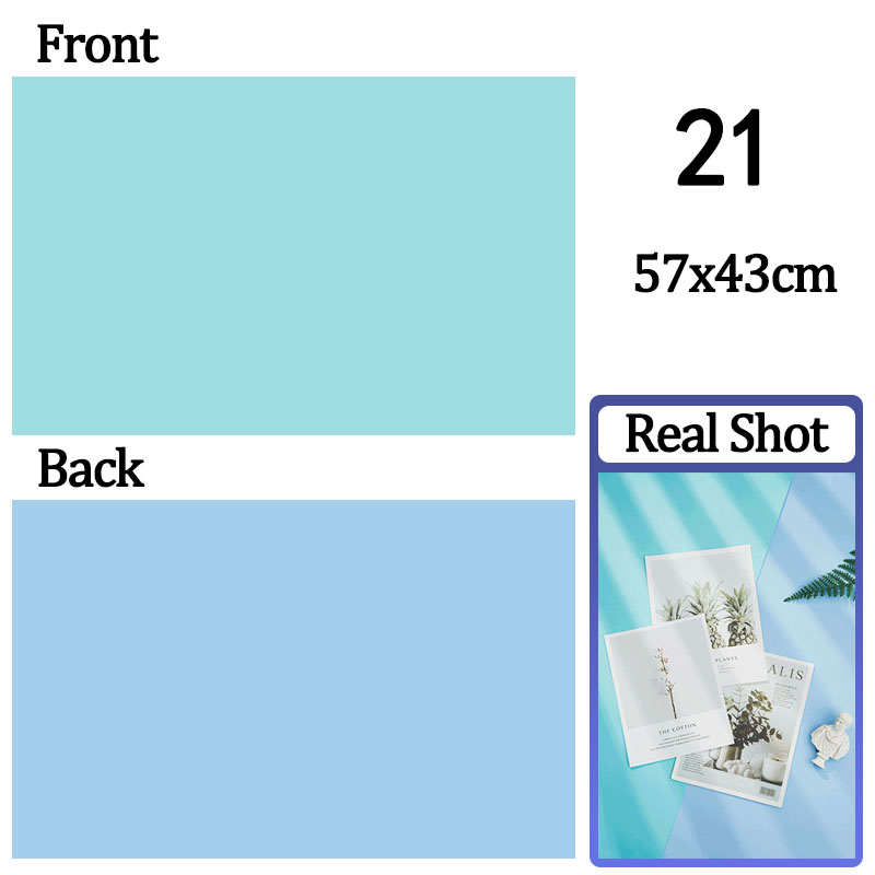 Cenários fotográficos papel de parede 57*43cm 2 lados cor sólida fundo adereços de papel para estúdio fotográfico produto de sessão cosméticos