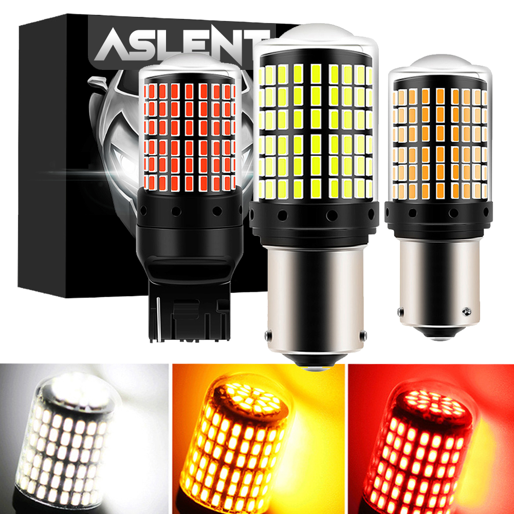 2 stücke 1156 BA15S P21W BAU15S PY21W T20 7440 W21W 3157 1157 P21/5W W21/5W LED-lampen 144smd LED CanBus Lampe Für Blinker Licht