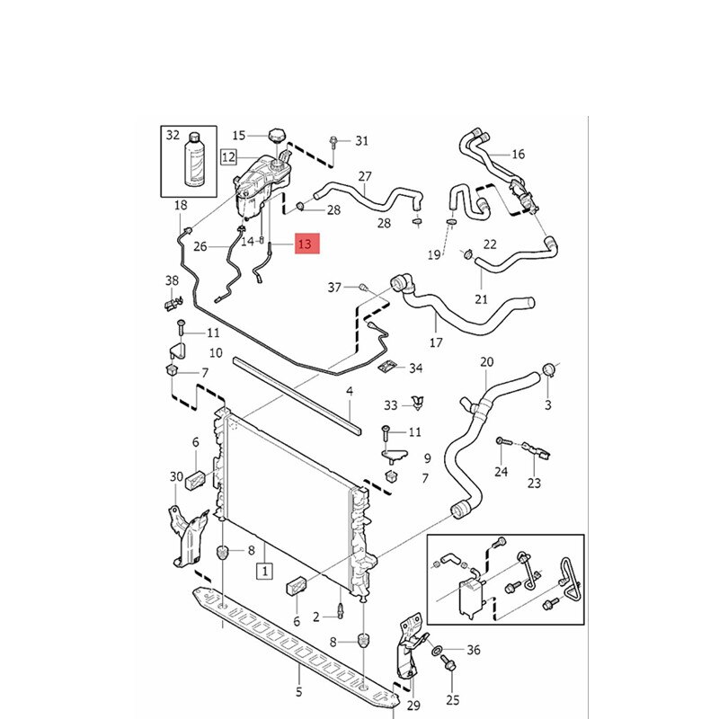 Auto horizontale bescherming -vol vos 80 s60 xc60 s60 xc60 waterkoker sensor waterniveau sensor hoogtesensor 30645812