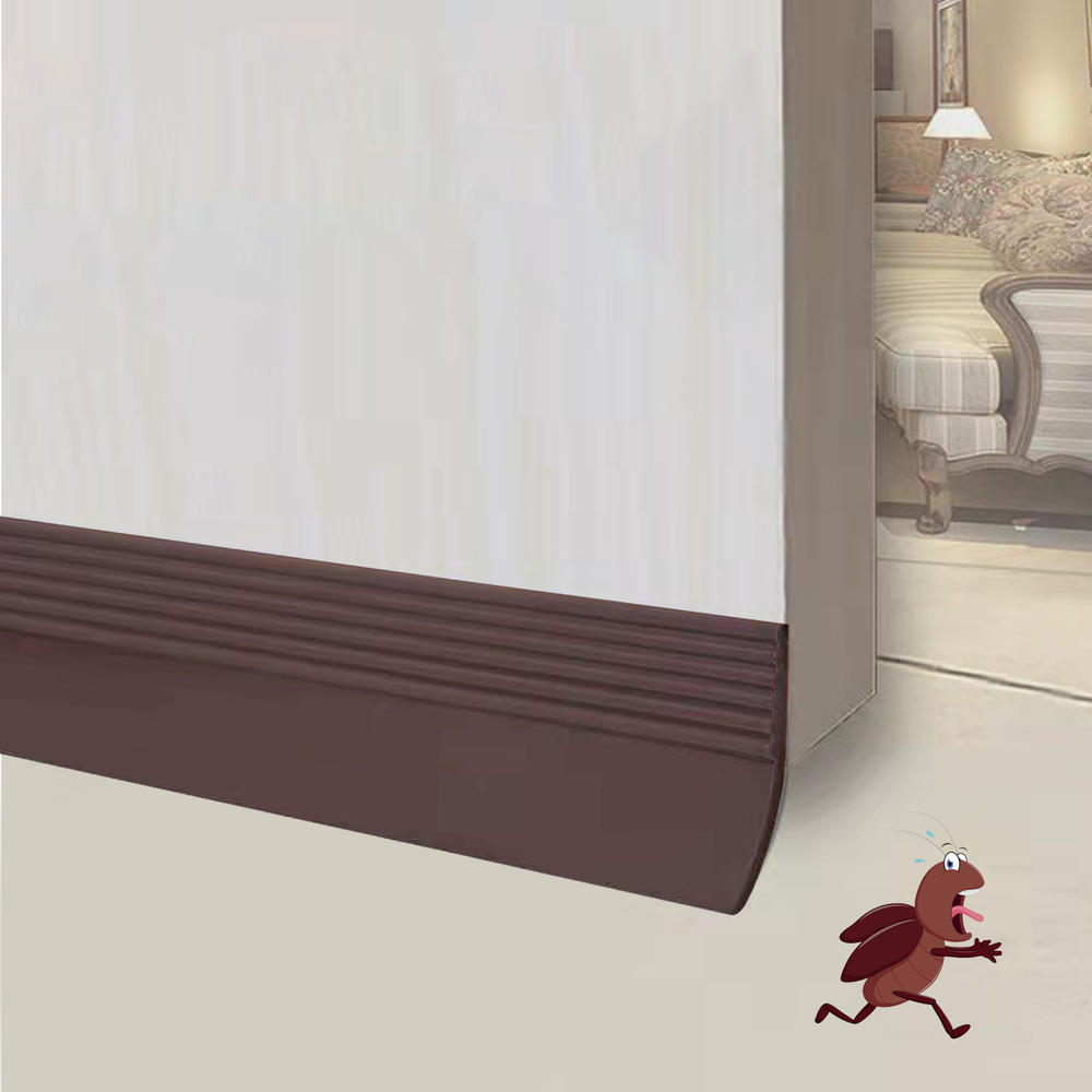 Joint d'étanchéité du bas de porte, bande flexible de réduction du bruit du vent: Style C Brown