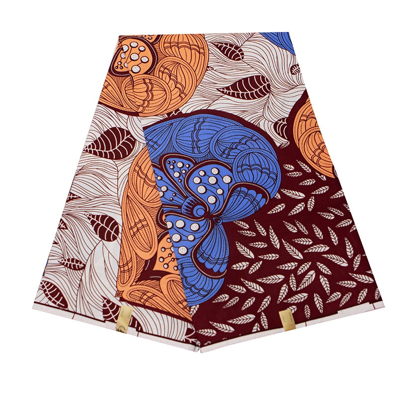 African Wachs Drucken Stoff Echt Wachs Ankara Mehrfarbige Muster Druck Polyester Stoff Für Partei