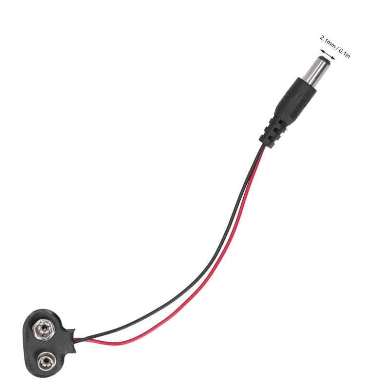 20Pcs Battery Clip Connector 9V Connection Cable Industrial Control Components DC 2.1mm Plug Battery Holder Clip