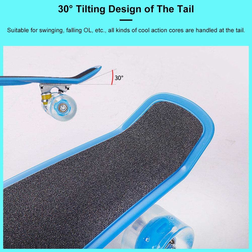 22 zoll Cruiser Board Kinder Skateboard mit LED Licht up Räder Perfekte für Kinder Teens Erwachsene