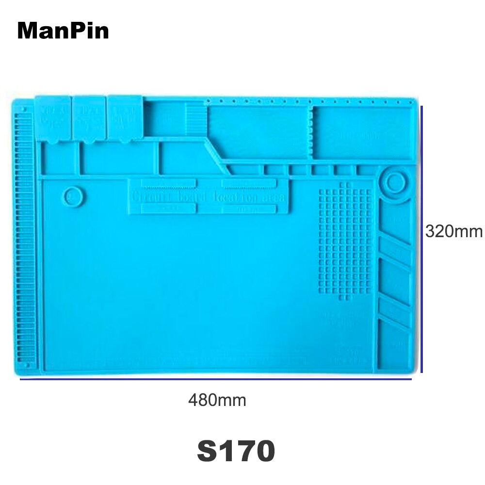 Magnetische Antistatische Esd Warmte Isolatie Werken Mat Bga Pcb Soldeerbout Siliconen Pad Mobiele Telefoon Computer Scherm Reparatie Tool: S170