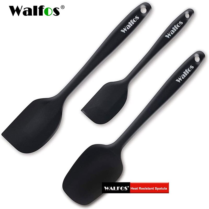 Walfos Set Van 3 Hittebestendige Siliconen Koken Tools Keukengerei Set Bakken Gebak Gereedschap Spatel Turner Accessoires