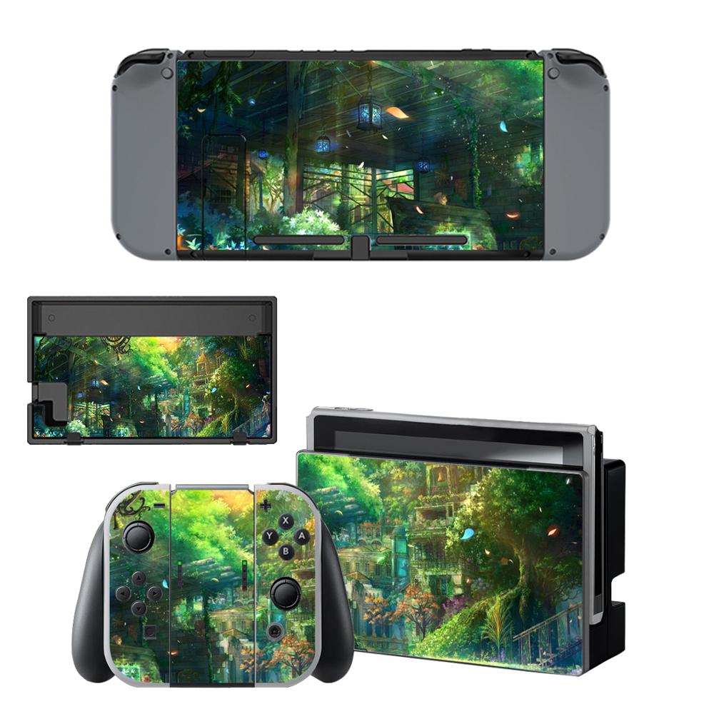 Waterdichte Frontjes Vinyl Skin Decal Stickers Cover Voor Nintendo Switch (Console & Joy-Con & Dock & Grip) # YSNS0101-0116: YSNS0107