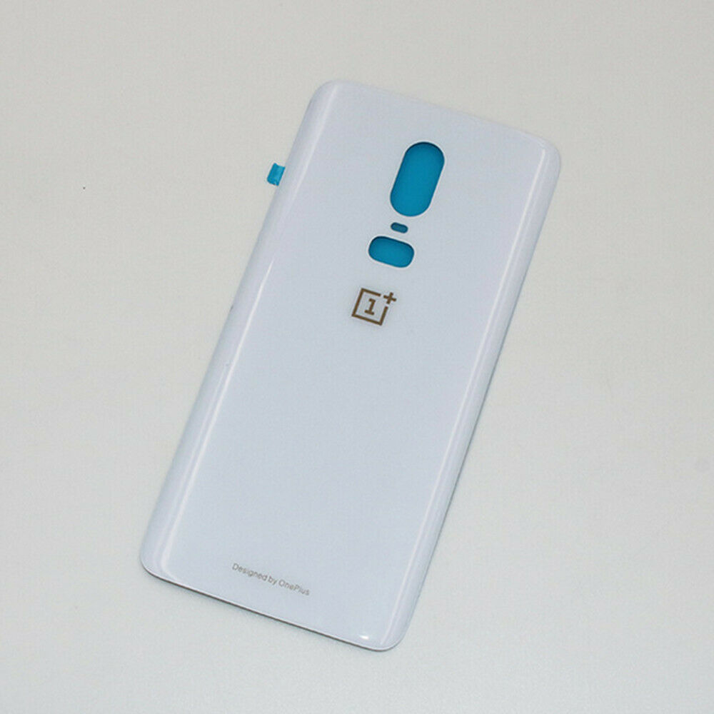 For Oneplus 6 Back Battery Cover Glass Door Back Housing Rear Case Oneplus 6 Battery Door Replacement Parts Oneplus 6 Back Cover: White