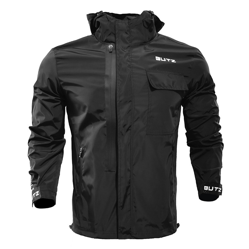 Heren fitness sportjack winddichte jas rits capuchon hardloopjacks heren sportkleding workout joggingjack hoodies