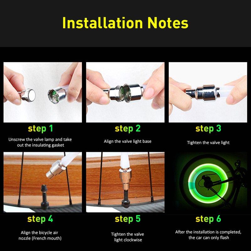 2 Pcs Led Bike Valve Light Raket Soort Wheel Tyre Ventieldopjes Light Bike Tire Lamp Fiets Accessoires voor Fiets Ventiel
