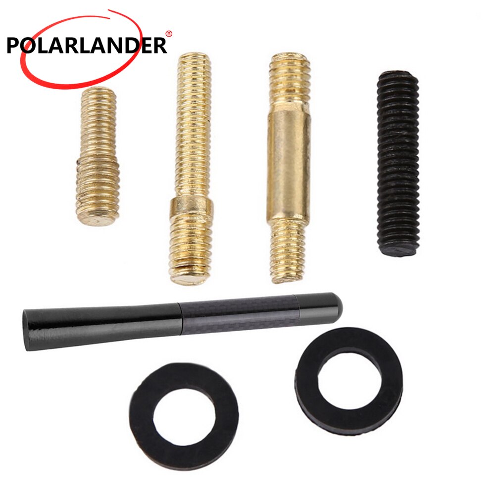 Polarlander Short Carbon Fiber Car Antenna 12CM Screw Aluminum voiture Universal car antenna car radio antenna