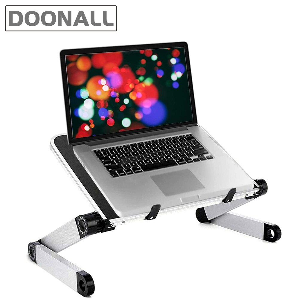 Doonall justerbart bærbar stativbord til kontor bærbar lap desk stativ kompatibel notebook tabletter foldbar løftebøjle
