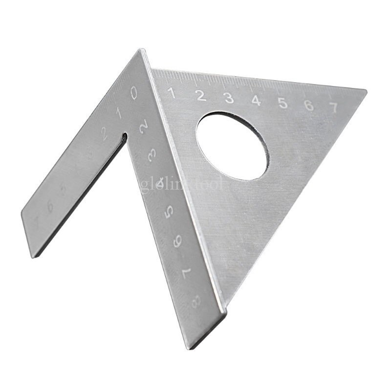 45 degree Stainless Steel Triangle Square ruler Rafter Speed Square T and Tri Angle Square Multifunction Scriber tool Protractor