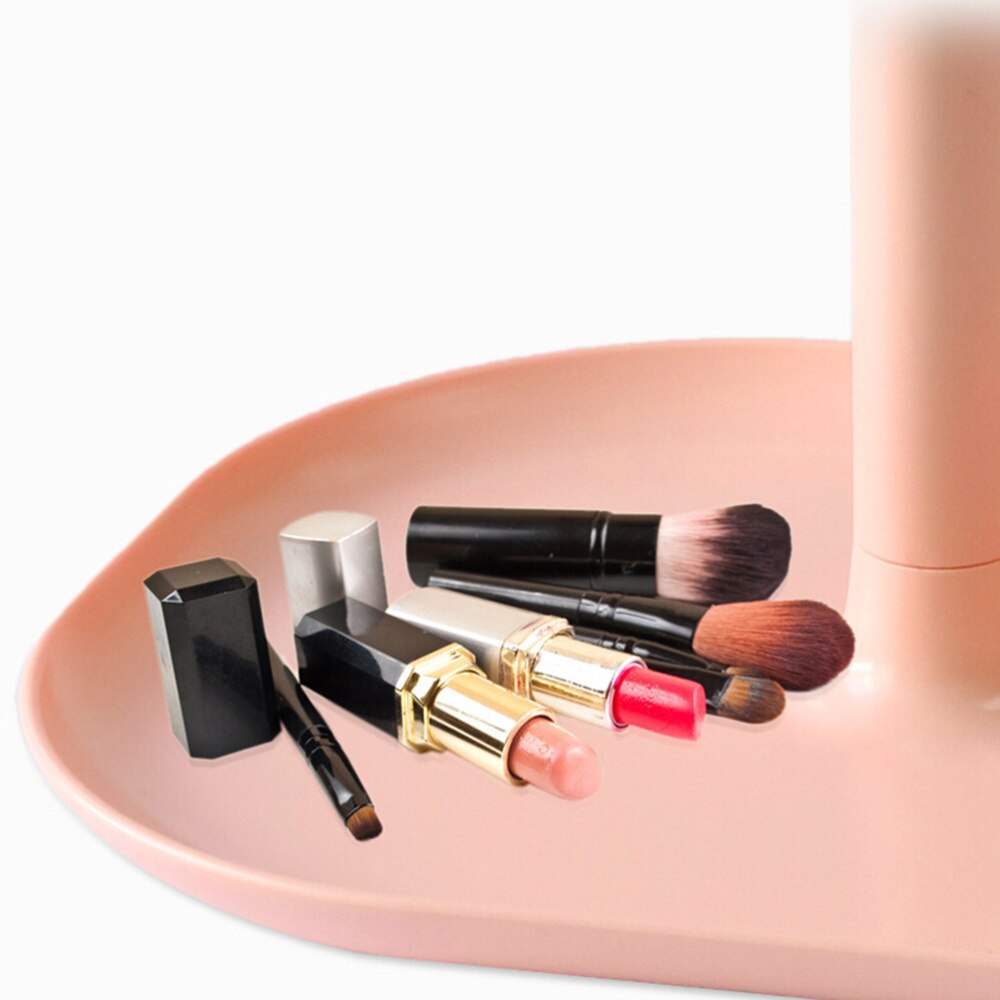 37 LED Lighted Desktop Makeup Mirror Touch Screen Vanity Mirror Rotatable at 360 Degree and Attached with Magnification Mirror(W