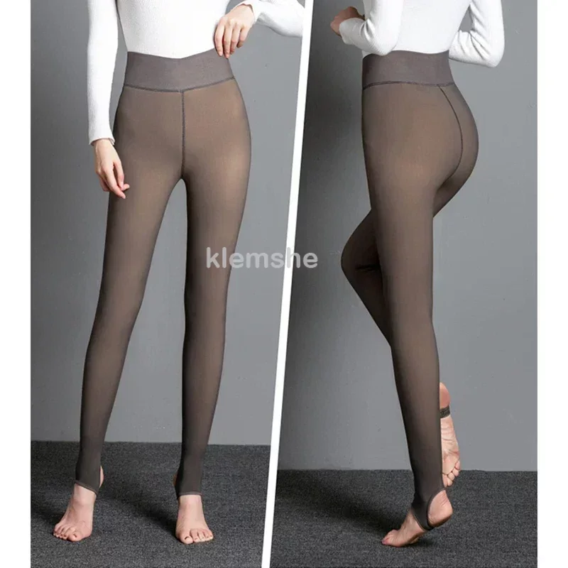 Medias de lana para mujer, pantimedias cálidas de invierno, medias translúcidas sexis, bragas de elasticidad térmica, mallas de para mujer 2023