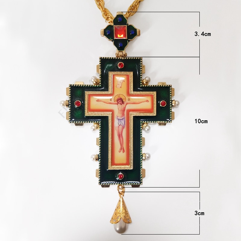 Pave francis brystkors ortodokse kors halskæde religiøs jesus ikon metal er beklædt med et krucifiks