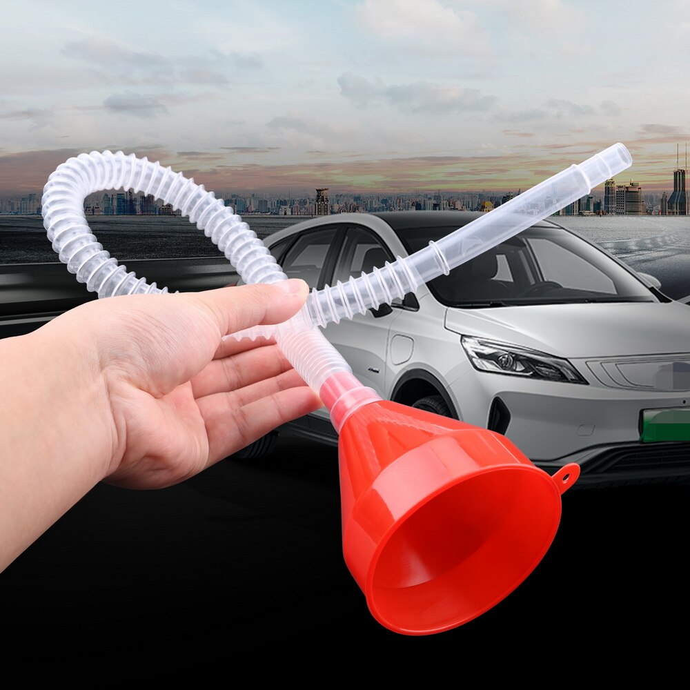 2 in 1 plast vattentank tratt bränsle bensin bensin diesel tratt flexibel för bil motorcykel lastbil fordon auto tillbehör