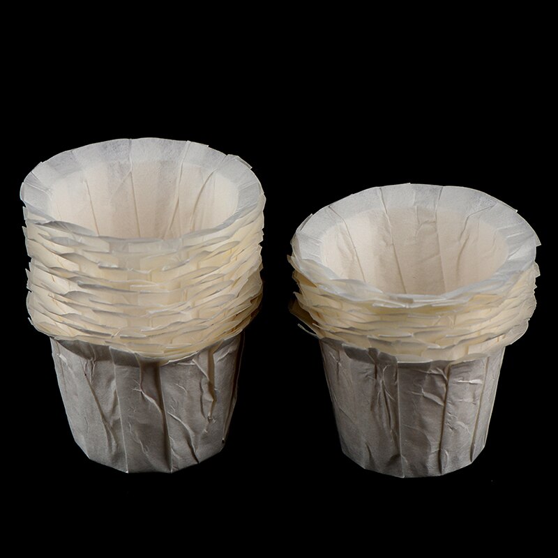 20Pcs/Pack Replacement White Coffee Filters Serving Paper Coffee Filters Disposable Paper Filter Cup Coffe