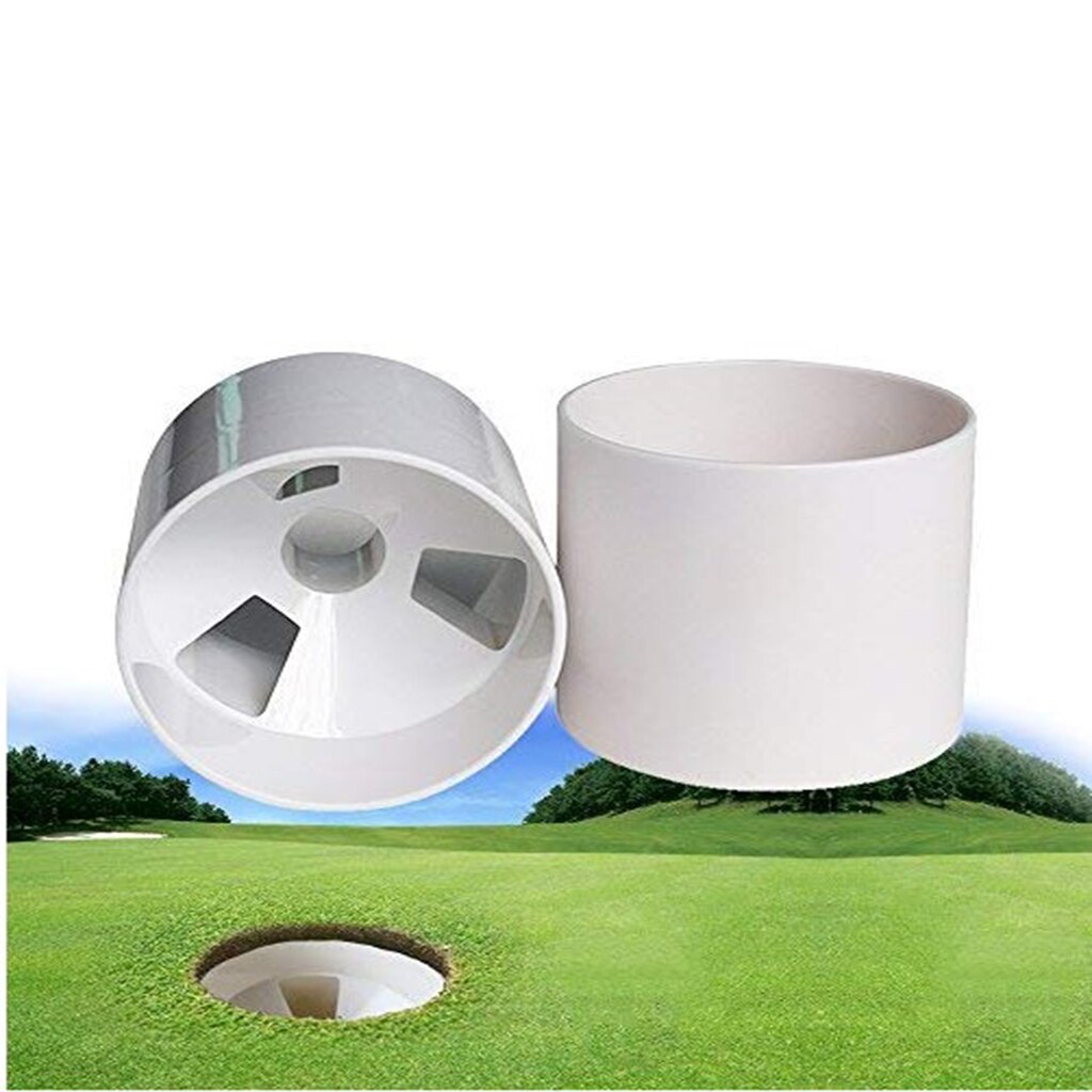 Premium Golf Hole Cup Plastic Putting Green Cup Training Aids Flag Holder Golf Accessories