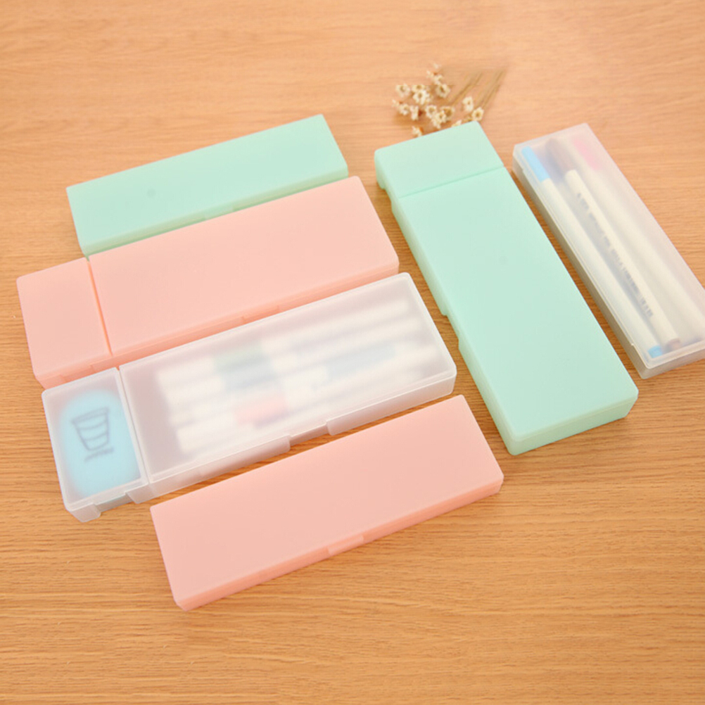 1 Pcs Transparante Pp Plastic Coin Tassen Makeup Box Simple & Praktische Mooie Pen Box