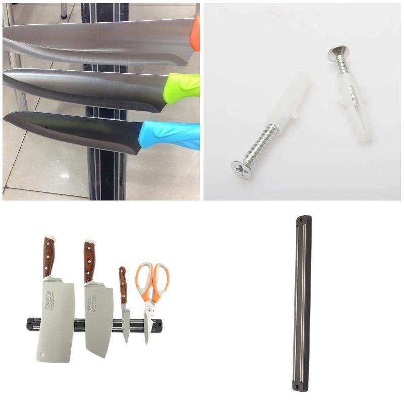 33cm Magnetic Cutter Scissor Holder Tools Chef Rack Wall Mounted Strip AUG889