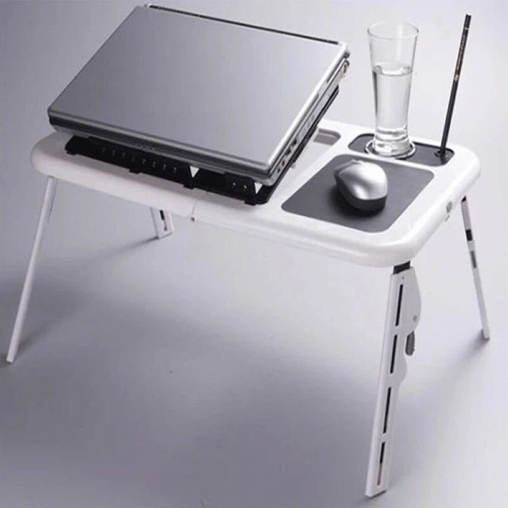 Kullanışlı katlanabilir ayarlanabilir katlanır dizüstü bilgisayar masası için masaüstü bilgisayar mesa para dizüstü standı tepsi çekyat soğutma fanı ile PE11227