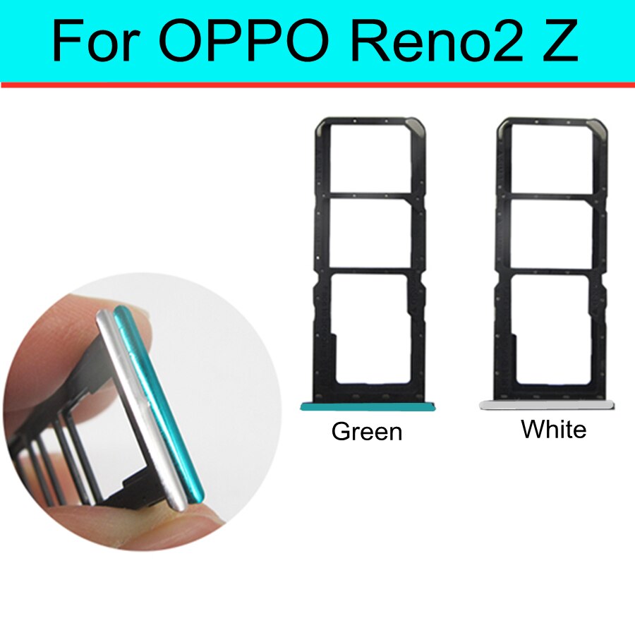 1pcs Sim Card Tray Holder For OPPO Reno2 Z Sim Micro Reader Card Slot Adapters Card Socket Repair Parts