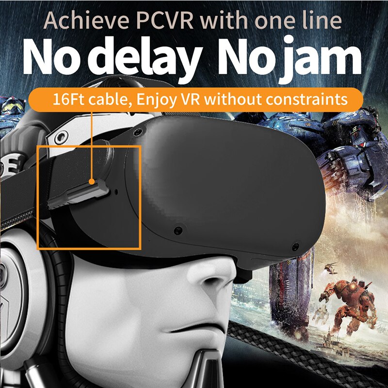 Voor Oculus Quest 2 Link Kabel 5M Usb 3.0 Quick Charge Kabels Voor Quest2 Vr Data Transfer Fast Kosten vr Headset Accessoires