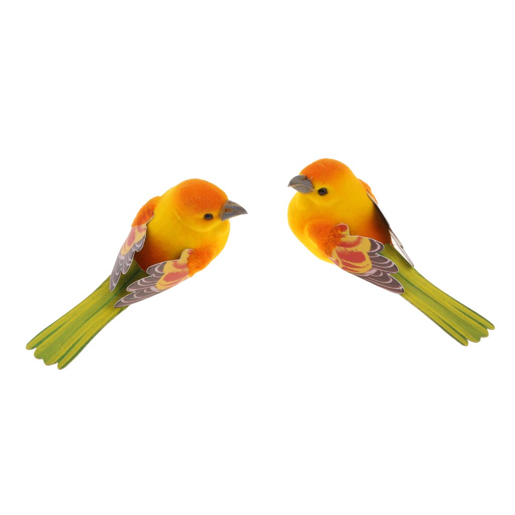 2 Stuks Realistische Decoratieve Kunstmatige Schuim Mini Vogels Diy Party Decor