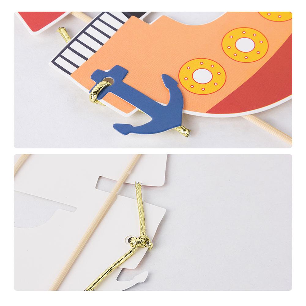 Cupcake toppers met thema, taart, dessert, tandenstokerinzetstuk voor kinderfeestjes, piratenthema, babyshowerdecoratie